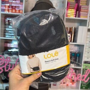NWT Lolë Black Fleece Belt Bag
